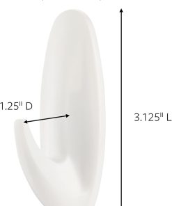 Alternative view of Command Medium Designer Hooks. 2 Hooks and 4 Strips. Damage-Free Hanging Wall Hook with Adhesive Strips. Adhesive Hooks for Hanging Back to School Dorm Organizers. Holds up to 3 lb