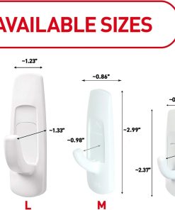Alternative view of Command Medium Utility Hooks. 20 Hooks and 24 Strips. Damage-Free Hanging Wall Hook with Adhesive Strips. No Tools Great for Hanging Back to School Dorm Organizers. Holds up to 3 lb